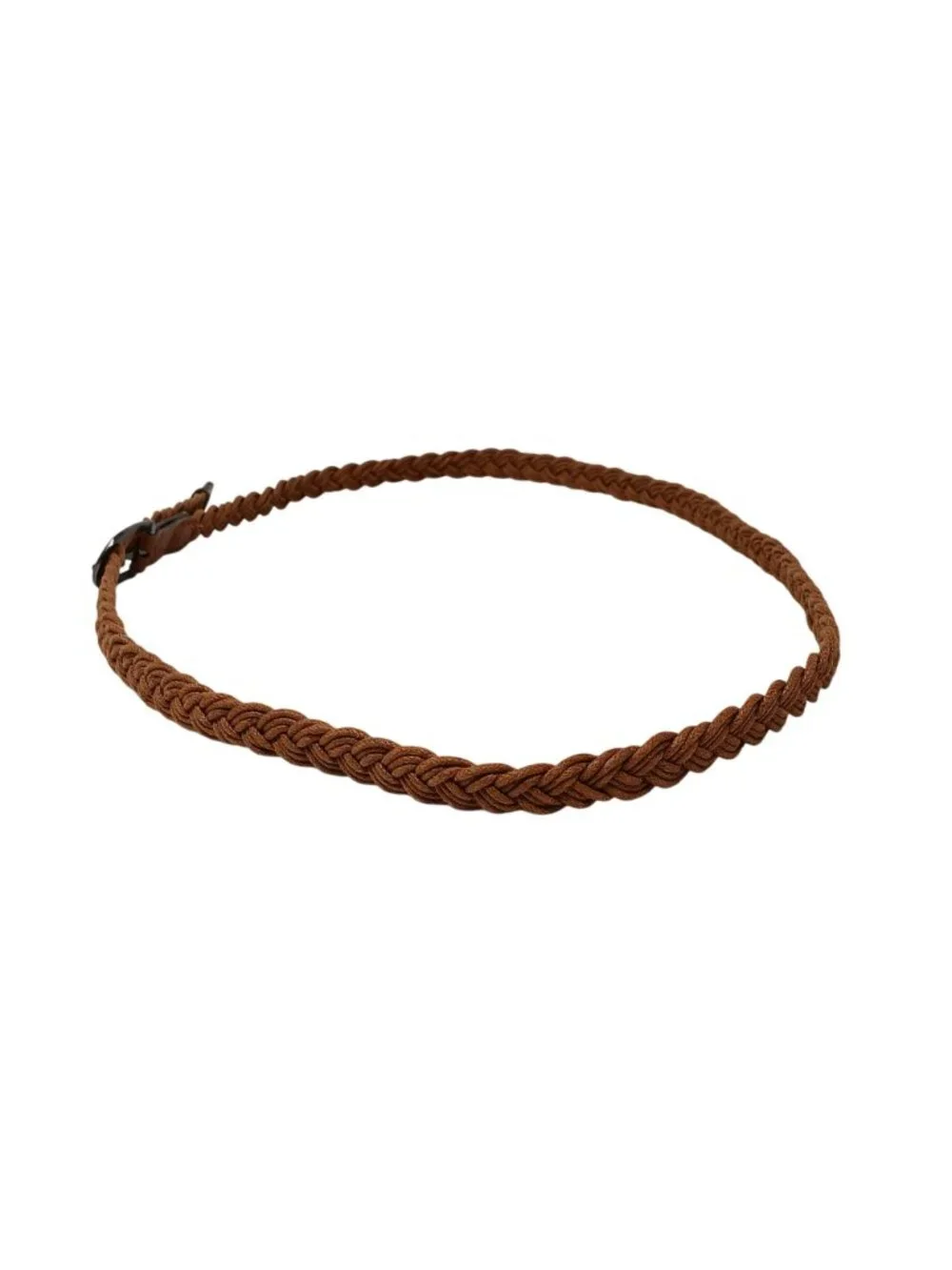 Braided Brown Belt Faux Leather Braided Cord One Size Women Casual Accessory #D5